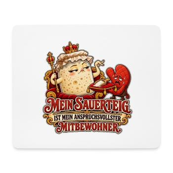 Sauerteig als Mitbewohner - Mousepad (Querformat) - Weiß - Vorne