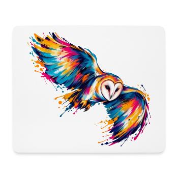 Chromatische Schleiereule - Mousepad (Querformat) - Weiß - Vorne