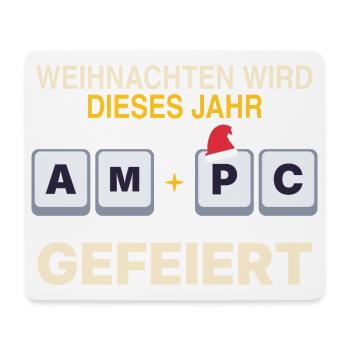 Weihnachten wird dieses Jahr am PC gefeiert - Mousepad (Querformat) - Weiß - Vorne