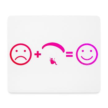 Geschenkidee für eine Pilotin mit Gleitschirmsport - Mousepad (Querformat) - Weiß - Vorne