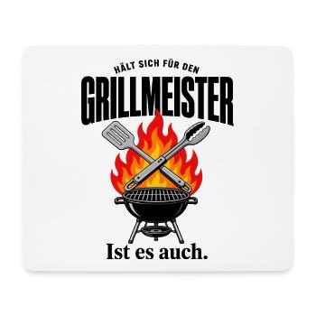 Grillmeister Feuerdesign - Mousepad (Querformat) - Weiß - Vorne