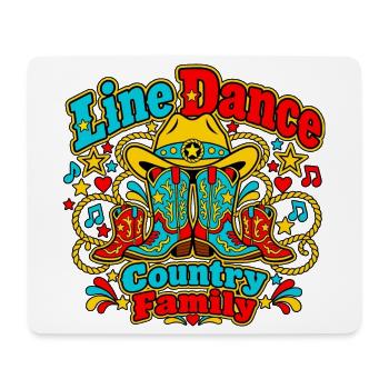 Line Dance Country Familie - Mousepad (Querformat) - Weiß - Vorne