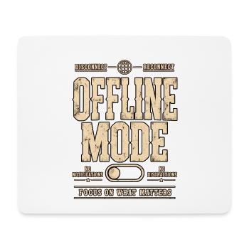 Offline Mode – Digital Detox Vintage Western - Mousepad (Querformat) - Weiß - Vorne