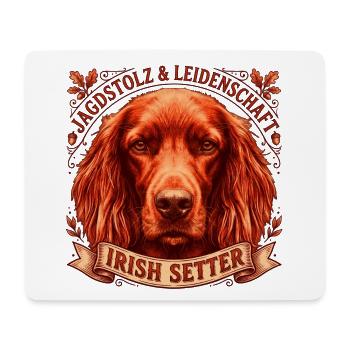 Irish Setter: Stolz und Leidenschaft - Mousepad (Querformat) - Weiß - Vorne