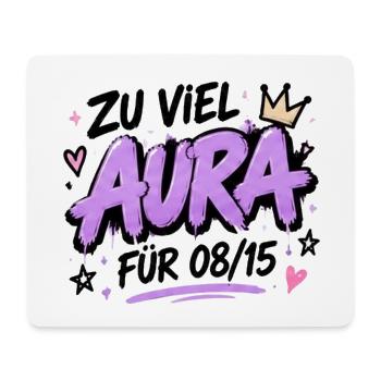 Zu Viel Aura Für 08/15 - Mousepad (Querformat) - Weiß - Vorne