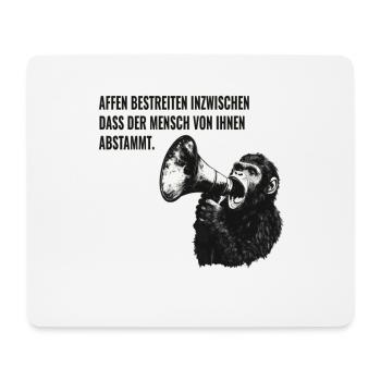 Affen und die menschliche Abstammung - Mousepad (Querformat) - Weiß - Vorne