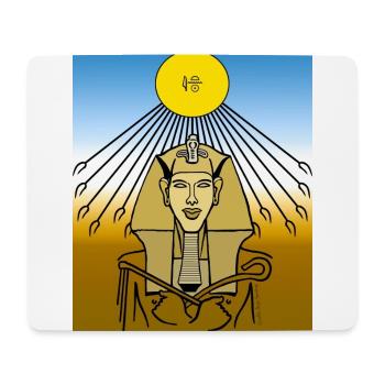 Sonnenpharaön Strahlenkreis - Mousepad (Querformat) - Weiß - Vorne