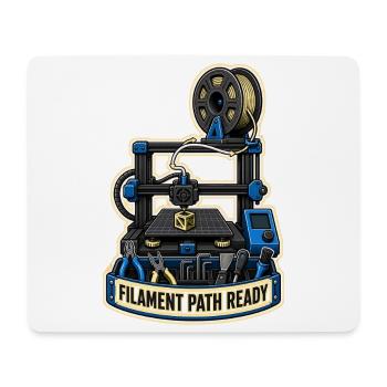 FILAMENT PATH READY - Mousepad (Querformat) - Weiß - Vorne