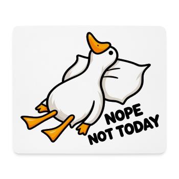 Nope Not Today – Lustige Ente mit Humor - Mousepad (Querformat) - Weiß - Vorne