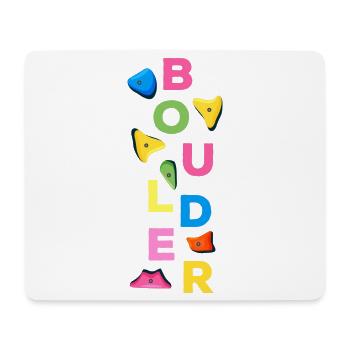 Klettern Bouldern Kletterwand - Mousepad (Querformat) - Weiß - Vorne