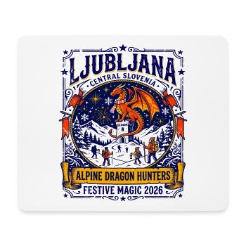 Ljubljana Slovenia Alpine Dragon Hunters Festive - Mousepad (Querformat) - Weiß - Vorne