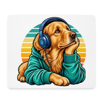 Golden Retriever Hundemama süße Haustierliebhaberin - Mousepad (Querformat) - Weiß - Vorne