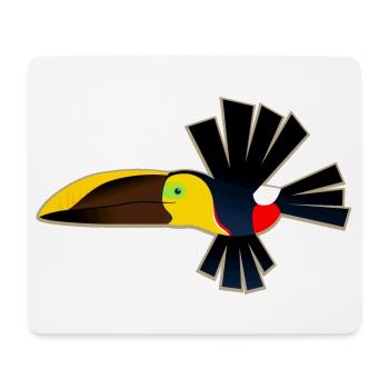 Schrulliger Fukan-Fukan-Kastanien-Mandibel-Toukan - Mousepad (Querformat) - Weiß - Vorne