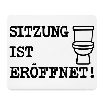 Sitzung ist eröffnet - Mousepad (Querformat) - Weiß - Vorne