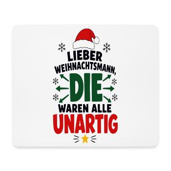 Lieber Weihnachtsmann – Festtage Humor - Mousepad (Querformat) - Weiß - Vorne
