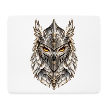 Silberhelm Kriegereule – Fantasy - Mousepad (Querformat) - Weiß - Vorne