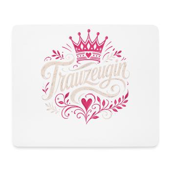 Trauzeugin Krone Hochzeit Braut - Mousepad (Querformat) - Weiß - Vorne