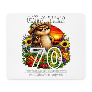 Gärtner Unkraut und Schnecken entfernt 70 - Mousepad (Querformat) - Weiß - Vorne