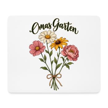 Omas Garten Shirt personalisierbar mit dem Namen  - Mousepad (Querformat) - Weiß - Vorne