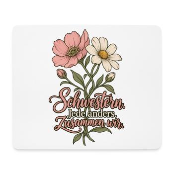 Schwestern Shirt - Jede anders Zusammen wir - Mousepad (Querformat) - Weiß - Vorne