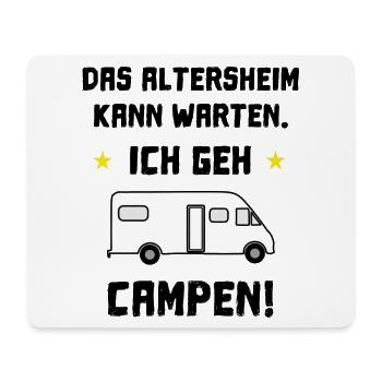 das altersheim kann warten wohnmobil - Mousepad (Querformat) - Weiß - Vorne