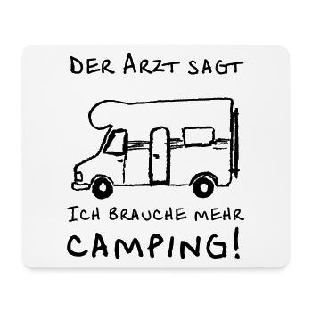 der arzt sagt wohnmobil - Mousepad (Querformat) - Weiß - Vorne