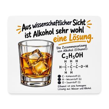 Wissenschaftliche Fakten: Alkohol - Mousepad (Querformat) - Weiß - Vorne