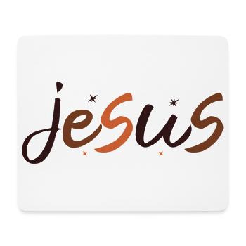 Jesus - Mousepad (Querformat) - Weiß - Vorne