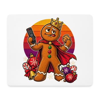 Christmas Lebkuchenmann Couch-Dad Superheld - Mousepad (Querformat) - Weiß - Vorne