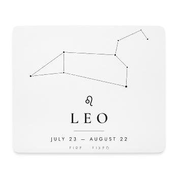 Sternzeichen Löwe – echte Sternkarte - Mousepad (Querformat) - Weiß - Vorne