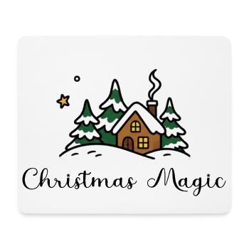 Christmas Magic – Winterliches Weihnachtshaus - Mousepad (Querformat) - Weiß - Vorne