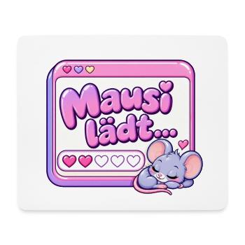 Mausi lädt Y2K - Mousepad (Querformat) - Weiß - Vorne