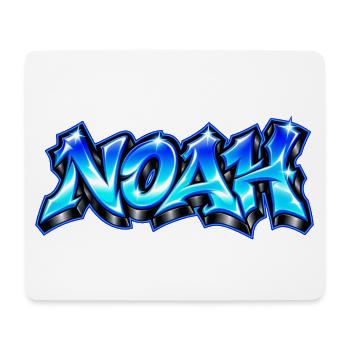 NOAH Graffiti Name Street Art Hip Hop 3D - Mousepad (Querformat) - Weiß - Vorne