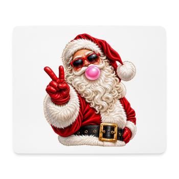 Weihnachtsmann-Sonnenbrille Kaugummi-Frieden - Mousepad (Querformat) - Weiß - Vorne