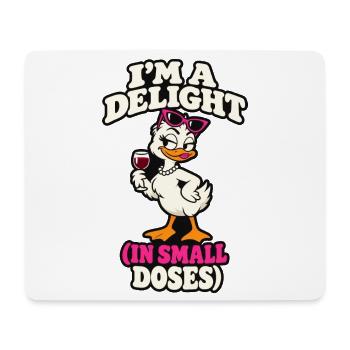 Ich bin ein Vergnügen in kleinen Dosen frechen Entenwein - Mousepad (Querformat) - Weiß - Vorne