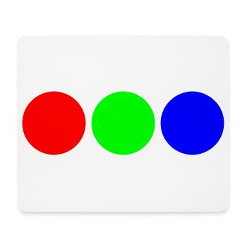 Triaden-Neonkreise - Mousepad (Querformat) - Weiß - Vorne