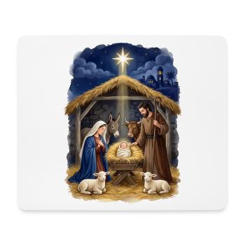 Krippenstern der Heiligen Nacht Weihnachten Jesus - Mousepad (Querformat) - Weiß - Vorne