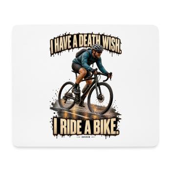 ODDROO – I Ride a Bike - Mousepad (Querformat) - Weiß - Vorne