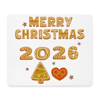 Fröhliche Weihnachten 2026  - Mousepad (Querformat) - Weiß - Vorne