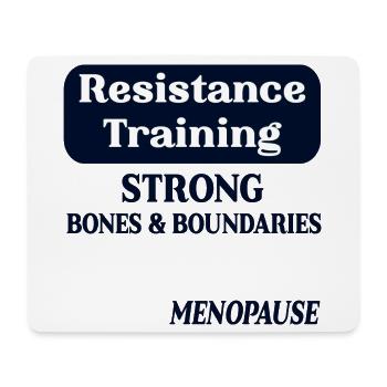 Menopause-Knochen, Widerstandstraining - Mousepad (Querformat) - Weiß - Vorne