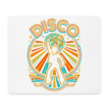 Disco 70er Jahre Diskokugel Retro Party Tänzer - Mousepad (Querformat) - Weiß - Vorne