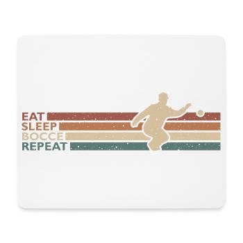 Eat Sleep Bocce Repeat Boccia Und Petanque Spieler - Mousepad (Querformat) - Weiß - Vorne