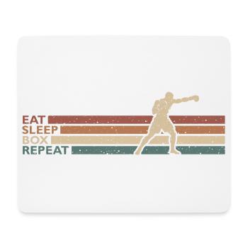Eat Sleep Box Repeat Für Boxer Boxsport - Mousepad (Querformat) - Weiß - Vorne