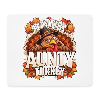Tante Truthahn Thanksgiving-lustiges Familienessen der Tante - Mousepad (Querformat) - Weiß - Vorne