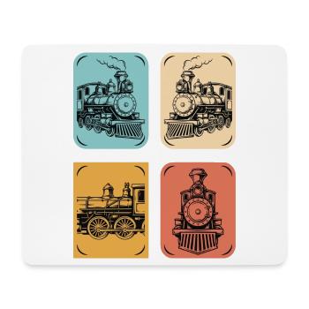 Dampflok Vintage Poster Kollektion - Mousepad (Querformat) - Weiß - Vorne