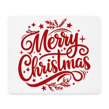 Frohe Weihnachten - Mousepad (Querformat) - Weiß - Vorne