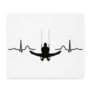 Gymnast Still Rings Artistic Gymnastics - Mousepad (Querformat) - Weiß - Vorne