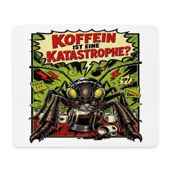 Koffein ist eine Katastrophe – Horror-Ameise Retro - Mousepad (Querformat) - Weiß - Vorne
