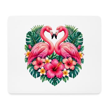 Niedlicher Flamingo Süße Flamingos - Mousepad (Querformat) - Weiß - Vorne