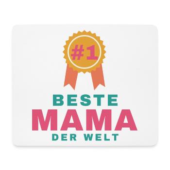 Beste Mama der Welt – Geschenk für Mama - Mousepad (Querformat) - Weiß - Vorne